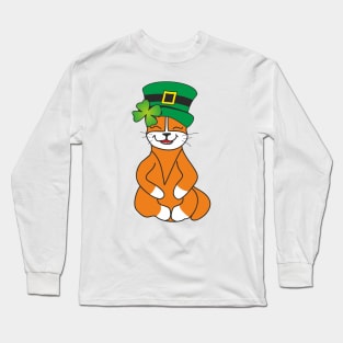 St Paddy Days Funny CAT Long Sleeve T-Shirt